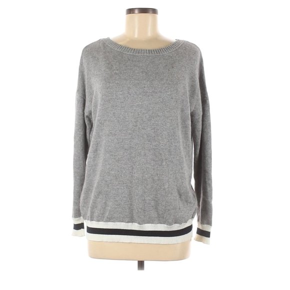 IF BY SEA Grey Sweater Open Back - Picture 1 of 6